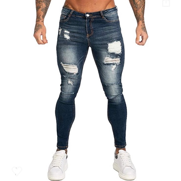 men's ripped slim fit jeans